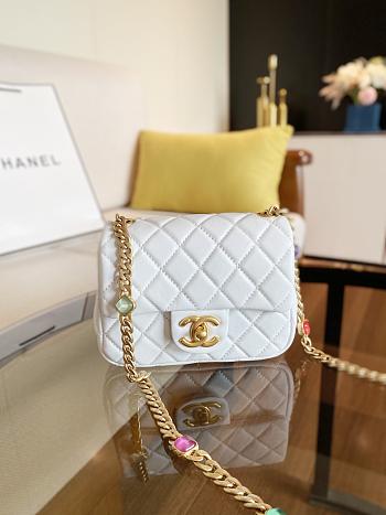 CHANEL MINI FLAP BAG WHITE 