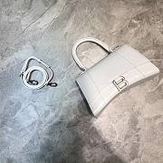 BALENCIAGA HOURGLASS SMALL TOP HANDLE BAG WHITE 5935461 SIZE 23x10x14 CM - 1