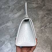 BALENCIAGA HOURGLASS SMALL TOP HANDLE BAG WHITE 5935461 SIZE 23x10x14 CM - 4
