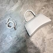 BALENCIAGA HOURGLASS SMALL TOP HANDLE BAG WHITE 5935461 SIZE 23x10x14 CM - 6