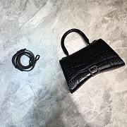 BALENCIAGA HOURGLASS SMALL TOP HANDLE BAG BLACK 5935461 SIZE 23x10x14 CM - 1