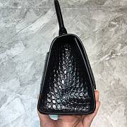 BALENCIAGA HOURGLASS SMALL TOP HANDLE BAG BLACK 5935461 SIZE 23x10x14 CM - 3