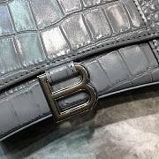 BALENCIAGA HOURGLASS SMALL TOP HANDLE BAG GRAY 5935461 SIZE 23x10x14 CM - 2