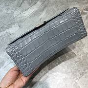 BALENCIAGA HOURGLASS SMALL TOP HANDLE BAG GRAY 5935461 SIZE 23x10x14 CM - 4