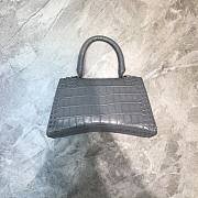 BALENCIAGA HOURGLASS SMALL TOP HANDLE BAG GRAY 5935461 SIZE 23x10x14 CM - 5