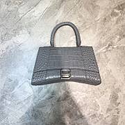 BALENCIAGA HOURGLASS SMALL TOP HANDLE BAG GRAY 5935461 SIZE 23x10x14 CM - 6