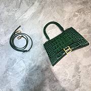 BALENCIAGA HOURGLASS SMALL TOP HANDLE BAG GREEN 5935461 SIZE 23x10x14 CM - 1