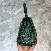 BALENCIAGA HOURGLASS SMALL TOP HANDLE BAG GREEN 5935461 SIZE 23x10x14 CM - 2