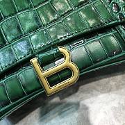 BALENCIAGA HOURGLASS SMALL TOP HANDLE BAG GREEN 5935461 SIZE 23x10x14 CM - 3