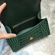 BALENCIAGA HOURGLASS SMALL TOP HANDLE BAG GREEN 5935461 SIZE 23x10x14 CM - 4