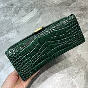 BALENCIAGA HOURGLASS SMALL TOP HANDLE BAG GREEN 5935461 SIZE 23x10x14 CM - 6