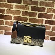 GUCCI PADLOCK MEIDUM GG SHOULDER BAG BLACK 409486 SIZE 30 x 19 x 10  CM - 5