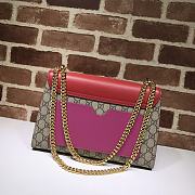 GUCCI PADLOCK MEIDUM GG SHOULDER BAG RED 409486 SIZE 30 x 19 x 10 CM - 2