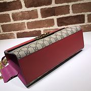 GUCCI PADLOCK MEIDUM GG SHOULDER BAG RED 409486 SIZE 30 x 19 x 10 CM - 3