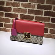 GUCCI PADLOCK MEIDUM GG SHOULDER BAG RED 409486 SIZE 30 x 19 x 10 CM - 5