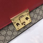 GUCCI PADLOCK MEIDUM GG SHOULDER BAG RED 409486 SIZE 30 x 19 x 10 CM - 6