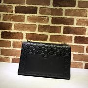GUCCI PADLOCK MEIDUM GG SIGNATURE SHOULDER BAG BLACK 409486 SIZE 30 CM - 5