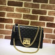 GUCCI PADLOCK MEIDUM GG SIGNATURE SHOULDER BAG BLACK 409486 SIZE 30 CM - 4