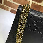 GUCCI PADLOCK MEIDUM GG SIGNATURE SHOULDER BAG BLACK 409486 SIZE 30 CM - 3