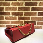 GUCCI PADLOCK MEIDUM GG SIGNATURE SHOULDER BAG RED 409486 SIZE 30 CM - 5