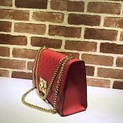 GUCCI PADLOCK MEIDUM GG SIGNATURE SHOULDER BAG RED 409486 SIZE 30 CM - 2