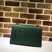 GUCCI PADLOCK MEIDUM GG SIGNATURE SHOULDER BAG GREEN 409486 SIZE 30 CM - 3