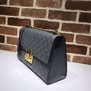 GUCCI PADLOCK MEIDUM GG SIGNATURE SHOULDER BAG GRAY 409486 SIZE 30 CM - 3