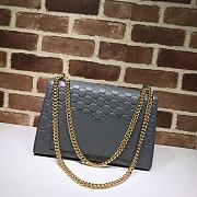 GUCCI PADLOCK MEIDUM GG SIGNATURE SHOULDER BAG GRAY 409486 SIZE 30 CM - 5