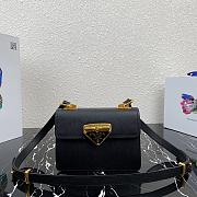 PRADA SAFFIANO LEATHER SYMBOLE BAG BLACK 1BD270 SIZE 20x14x7 CM - 1