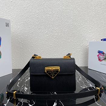 PRADA SAFFIANO LEATHER SYMBOLE BAG BLACK 1BD270 SIZE 20x14x7 CM