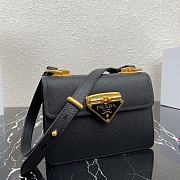 PRADA SAFFIANO LEATHER SYMBOLE BAG BLACK 1BD270 SIZE 20x14x7 CM - 4