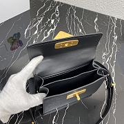 PRADA SAFFIANO LEATHER SYMBOLE BAG BLACK 1BD270 SIZE 20x14x7 CM - 3