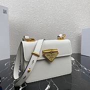 PRADA SAFFIANO LEATHER SYMBOLE BAG WHITE 1BD270 SIZE 20x14x7 CM - 4