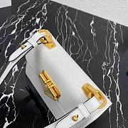PRADA SAFFIANO LEATHER SYMBOLE BAG WHITE 1BD270 SIZE 20x14x7 CM - 5