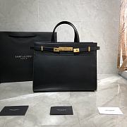 YSL MANHATTAN SMALL SHOPPING BAG BLACK 568702 SIZE 32x25x12 CM - 4