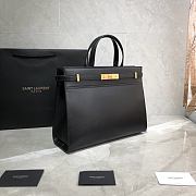 YSL MANHATTAN SMALL SHOPPING BAG BLACK 568702 SIZE 32x25x12 CM - 5