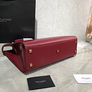 YSL MANHATTAN SMALL SHOPPING BAG BORDEAUX 568702 SIZE 32x25x12 CM - 3
