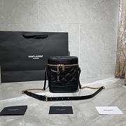 YSL 80'S VANITY BAG IN CARRÉ-QUILTED BLACK 649779 SIZE 14.5 x 16.5 x 9 CM - 1