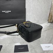 YSL 80'S VANITY BAG IN CARRÉ-QUILTED BLACK 649779 SIZE 14.5 x 16.5 x 9 CM - 6