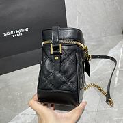 YSL 80'S VANITY BAG IN CARRÉ-QUILTED BLACK 649779 SIZE 14.5 x 16.5 x 9 CM - 4