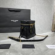 YSL 80'S VANITY BAG IN CARRÉ-QUILTED BLACK 649779 SIZE 14.5 x 16.5 x 9 CM - 2