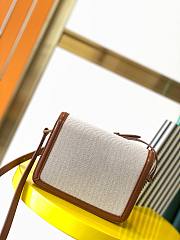 YSL SOLFERINO SMALL SATCHEL NATURAL BEIGE & BRICK 634306 SIZE 19 x 13 x 5 CM - 5