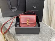 YSL SOLFERINO SMALL SATCHEL MAROON RED 634306 SIZE 19x13x5 CM - 1