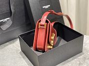 YSL SOLFERINO SMALL SATCHEL MAROON RED 634306 SIZE 19x13x5 CM - 6