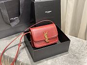 YSL SOLFERINO SMALL SATCHEL MAROON RED 634306 SIZE 19x13x5 CM - 4