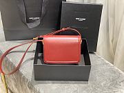 YSL SOLFERINO SMALL SATCHEL MAROON RED 634306 SIZE 19x13x5 CM - 3