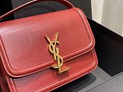 YSL SOLFERINO SMALL SATCHEL MAROON RED 634306 SIZE 19x13x5 CM - 2