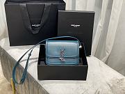 YSL SOLFERINO SMALL SATCHEL TURQUOISE GREEN 634306 SIZE 19x13x5 CM - 1