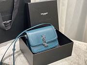 YSL SOLFERINO SMALL SATCHEL TURQUOISE GREEN 634306 SIZE 19x13x5 CM - 5