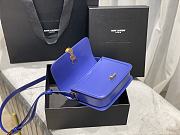 YSL SOLFERINO SMALL SATCHEL ELECTRIC BLUE 634306 SIZE 19x13x5 CM - 3